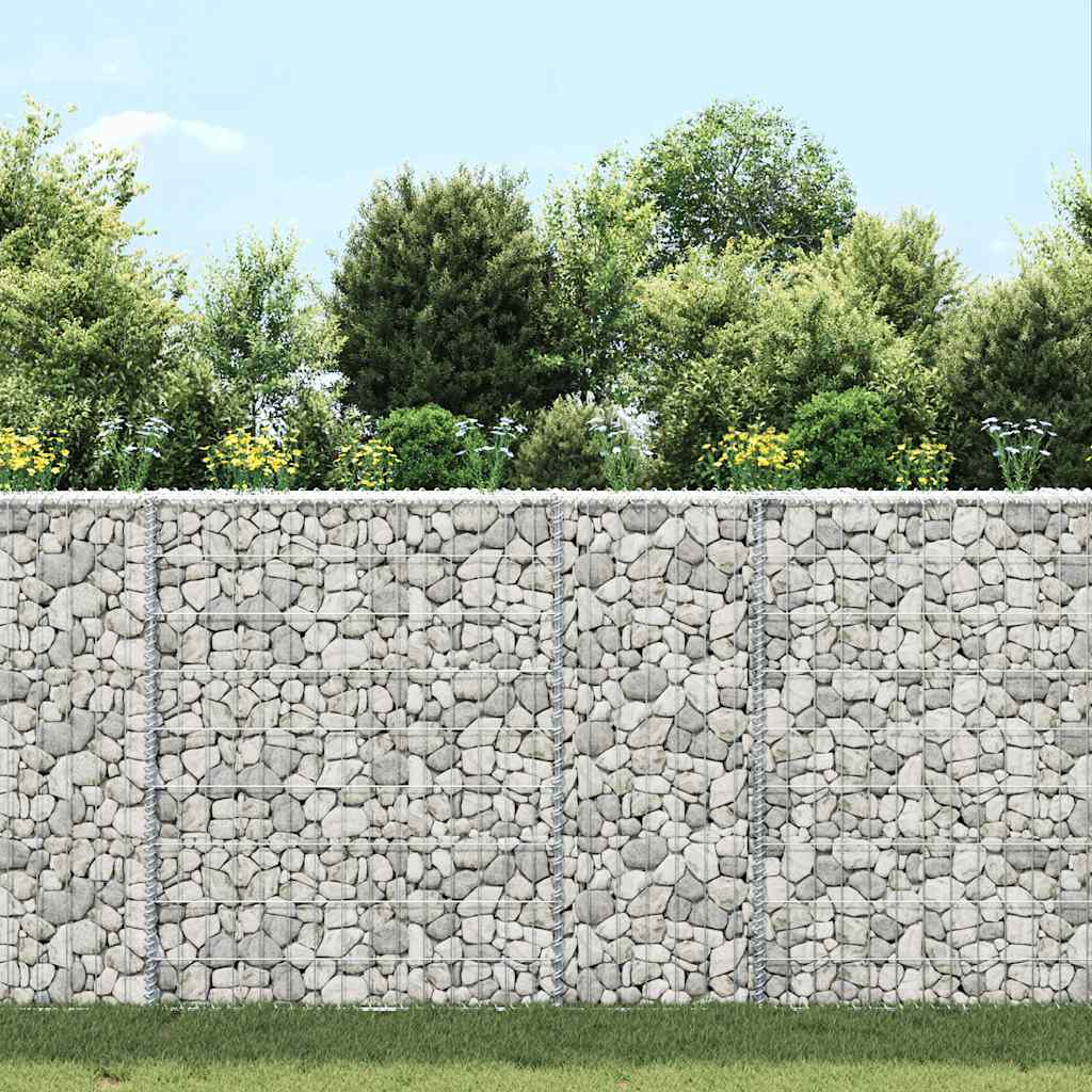 vidaXL Gabion Planter Trapezoid 80x20x100 cm Galvanized Steel