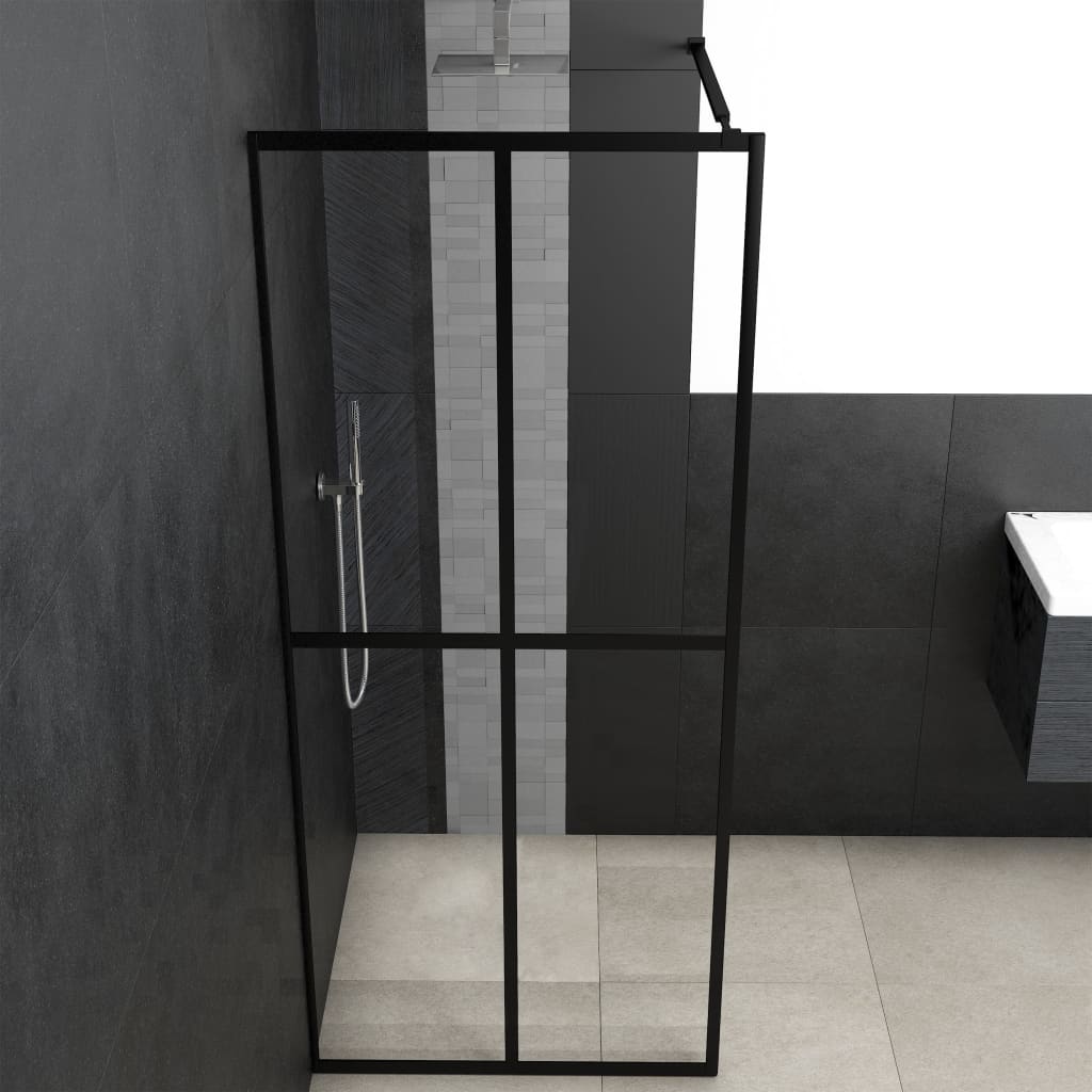 vidaXL Walk-in Shower Screen 80x195 cm Transparent Tempered Glass