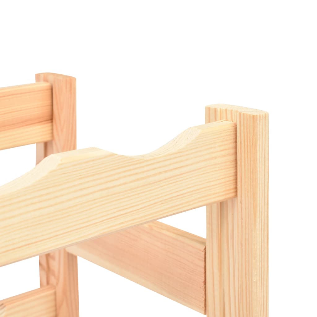 vidaXL Wine Rack for 12 Bottles Pine Wood
