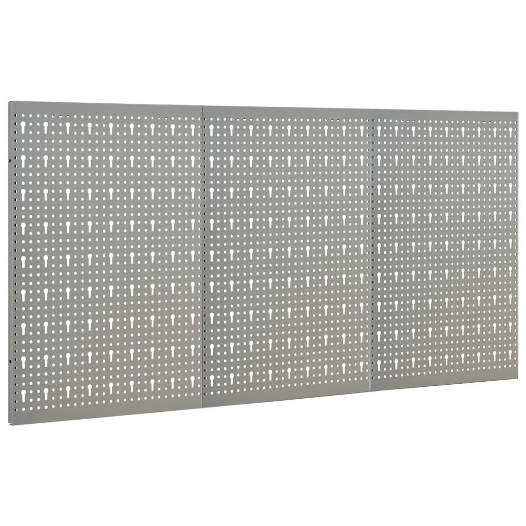 vidaXL Pegboard wall-mounted 3 pcs 40x58 cm steel
