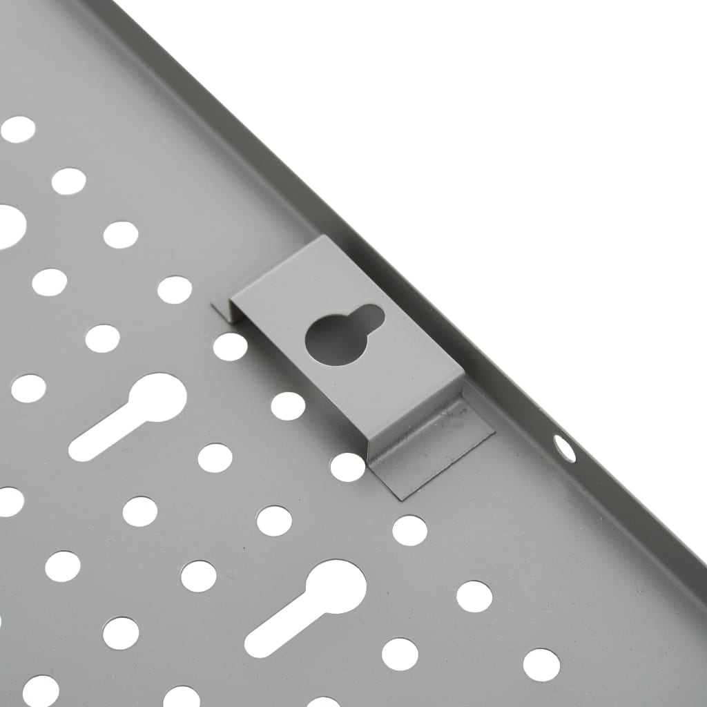 vidaXL Pegboard wall-mounted 3 pcs 40x58 cm steel