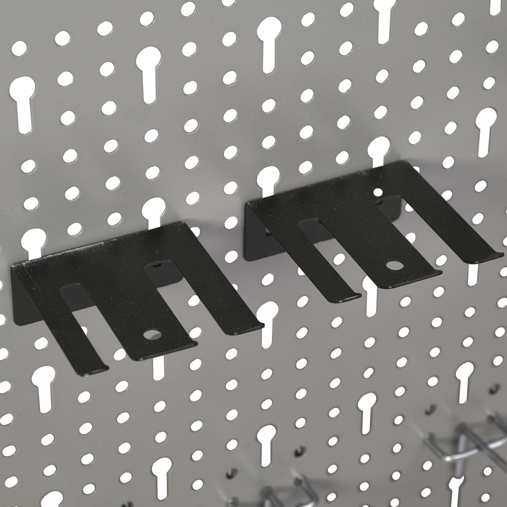 vidaXL Pegboard Wall-Mounted 3 pcs 40x58 cm Steel