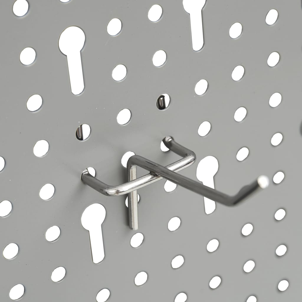 vidaXL Pegboard Wall-Mounted 3 pcs 40x58 cm Steel