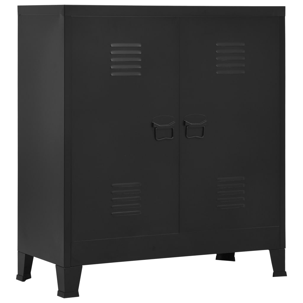vidaXL Industrial Storage Cabinet 90x40x100 cm Steel Black