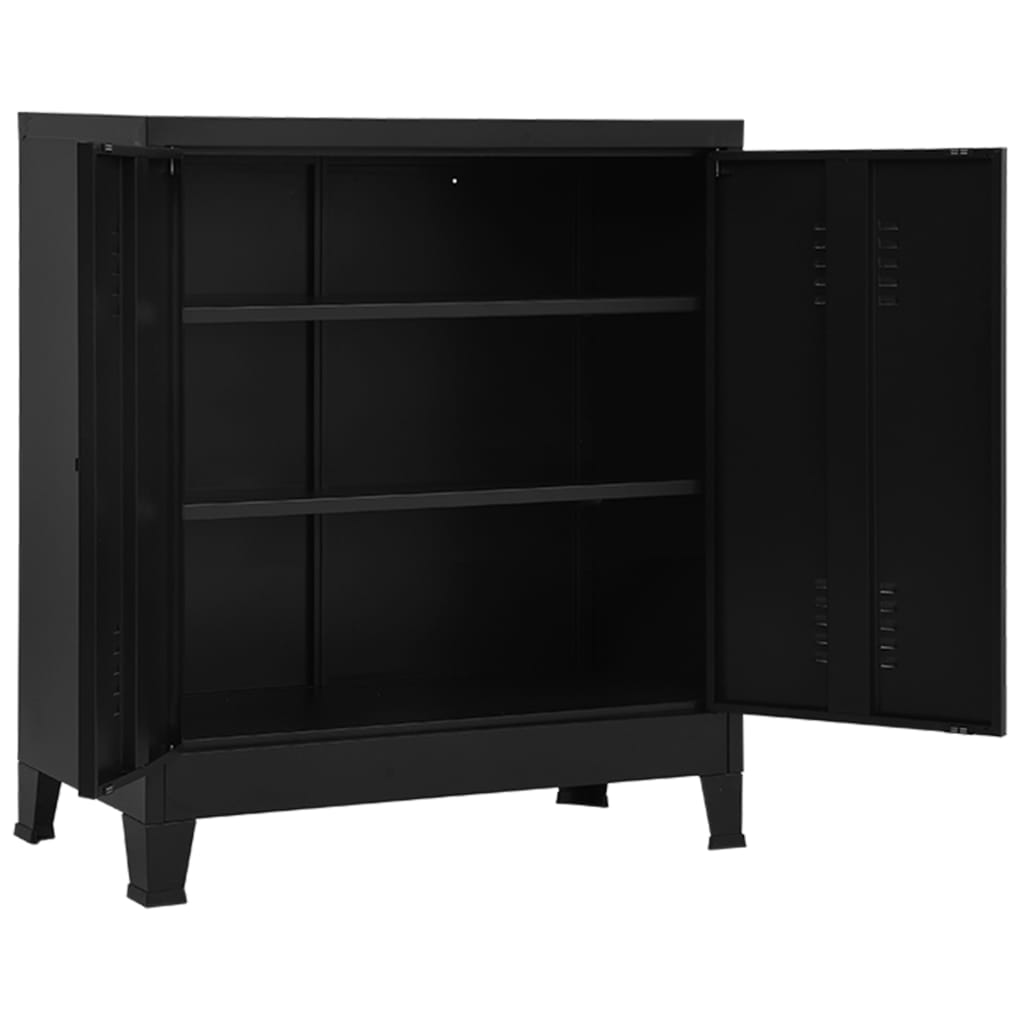 vidaXL Industrial Storage Cabinet 90x40x100 cm Steel Black