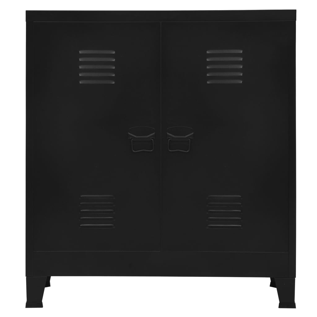 vidaXL Industrial Storage Cabinet 90x40x100 cm Steel Black
