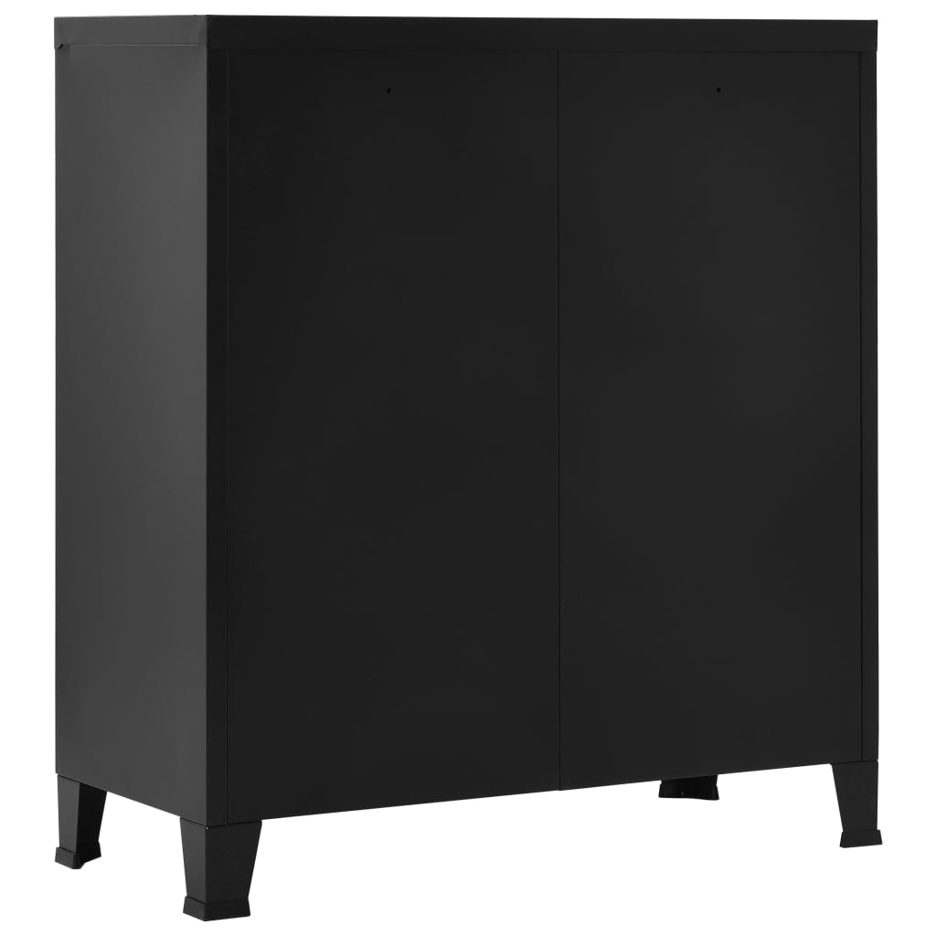 vidaXL Industrial Storage Cabinet 90x40x100 cm Steel Black