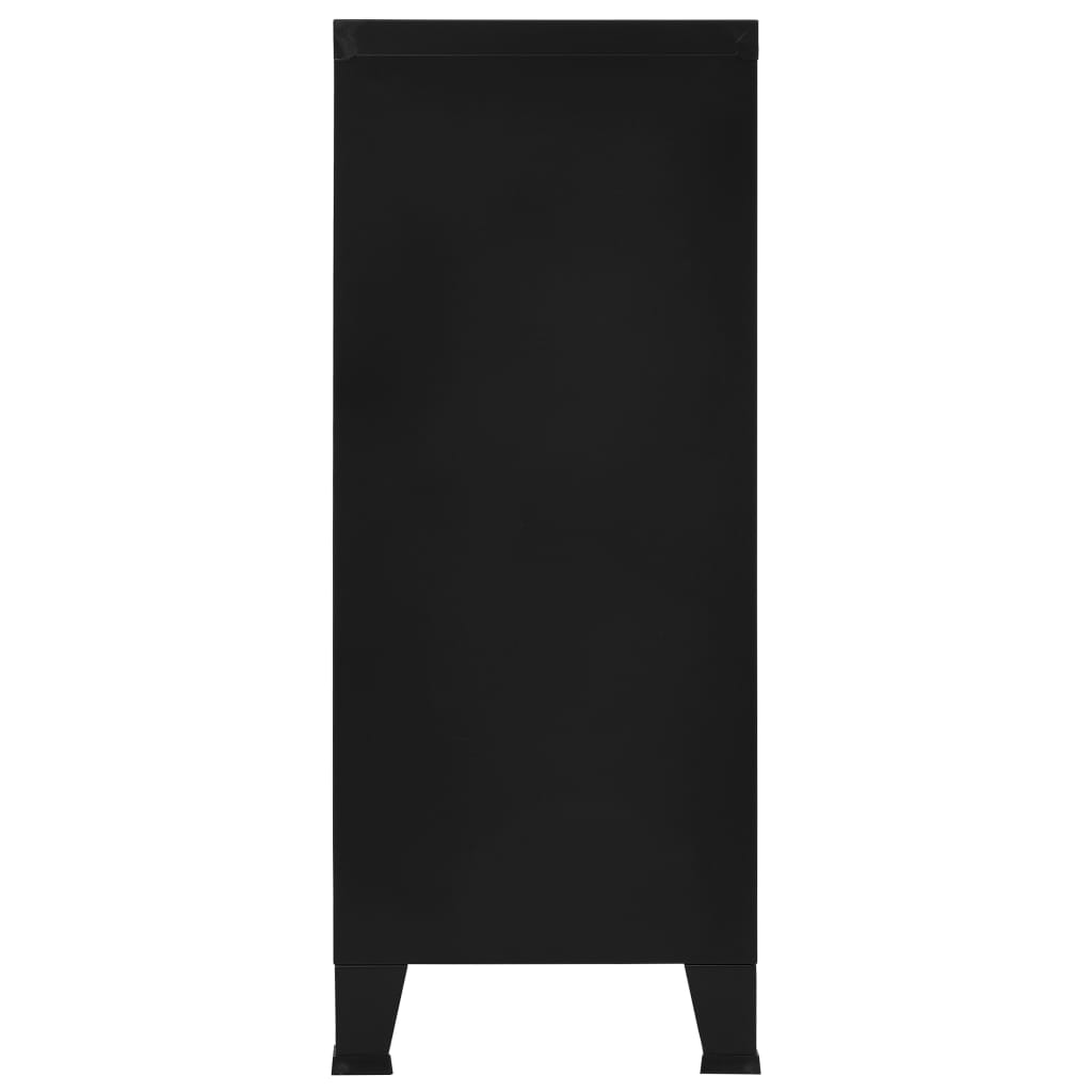 vidaXL Industrial Storage Cabinet 90x40x100 cm Steel Black