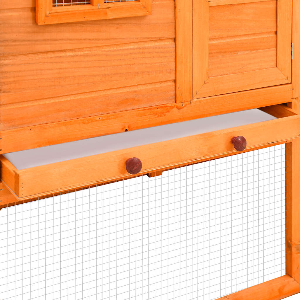 vidaXL Chicken Coop with Nest Box Solid Pinewood