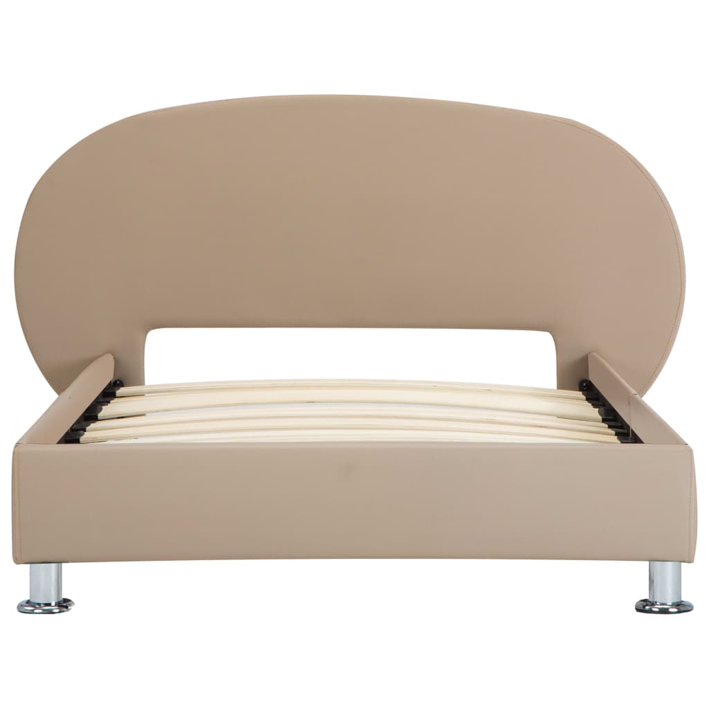 vidaXL Bedframe kunstleer cappuccino 100x200 cm
