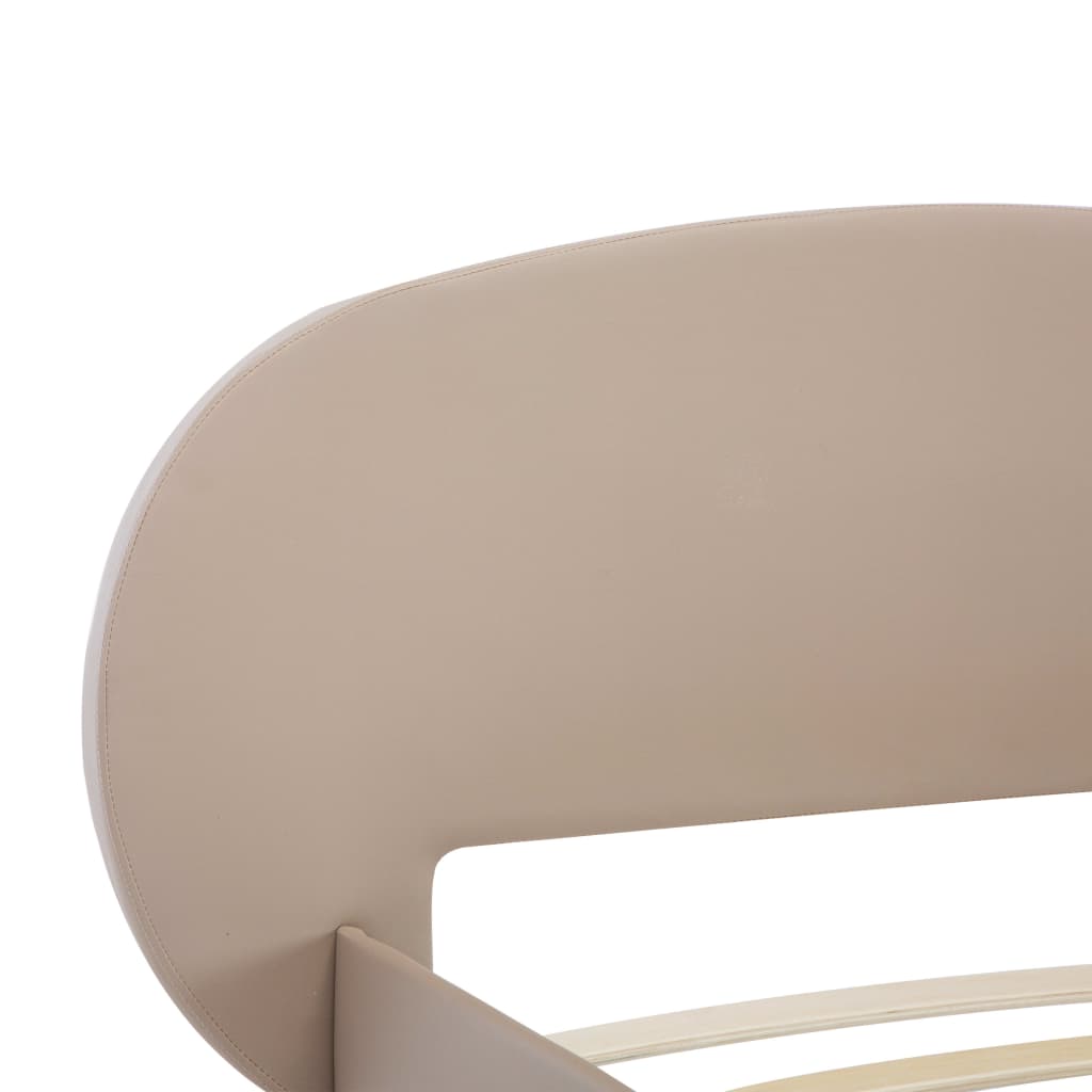 vidaXL Bedframe kunstleer cappuccino 100x200 cm