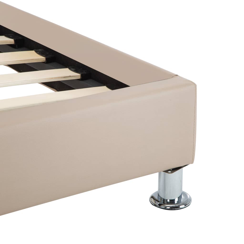 vidaXL Bedframe kunstleer cappuccino 100x200 cm