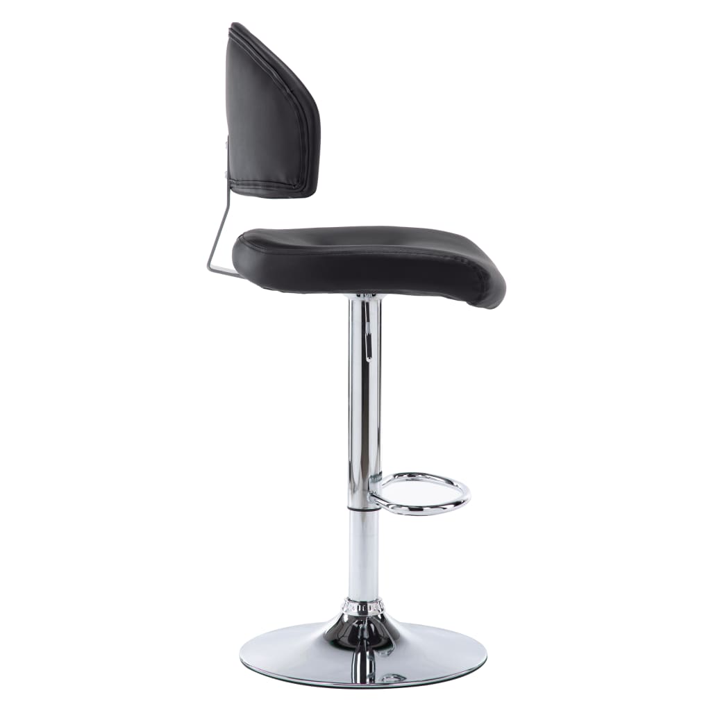 vidaXL Bar Stool Faux Leather Black