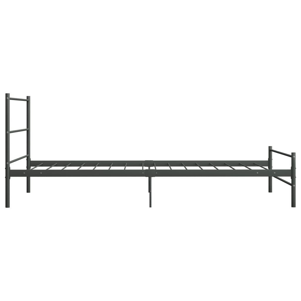 vidaXL Metal Bed Frame Grey 90x200 cm
