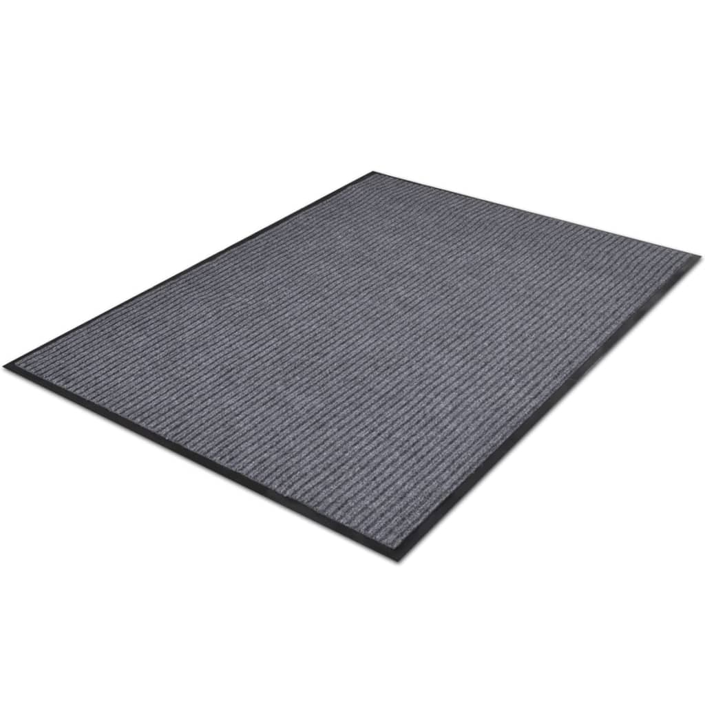 vidaXL Doormats 2 pcs 90x60 cm PVC grey