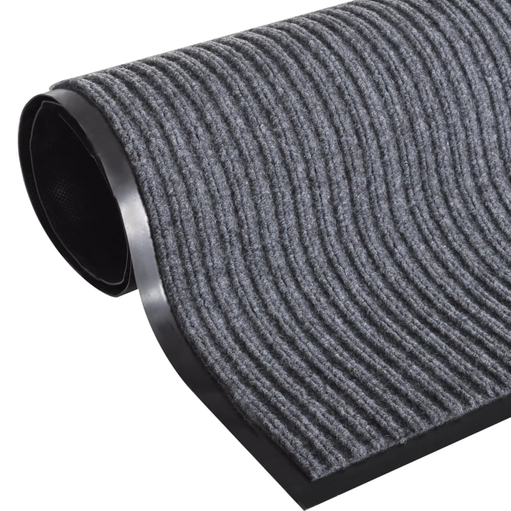 vidaXL Doormats 2 pcs 90x60 cm PVC grey