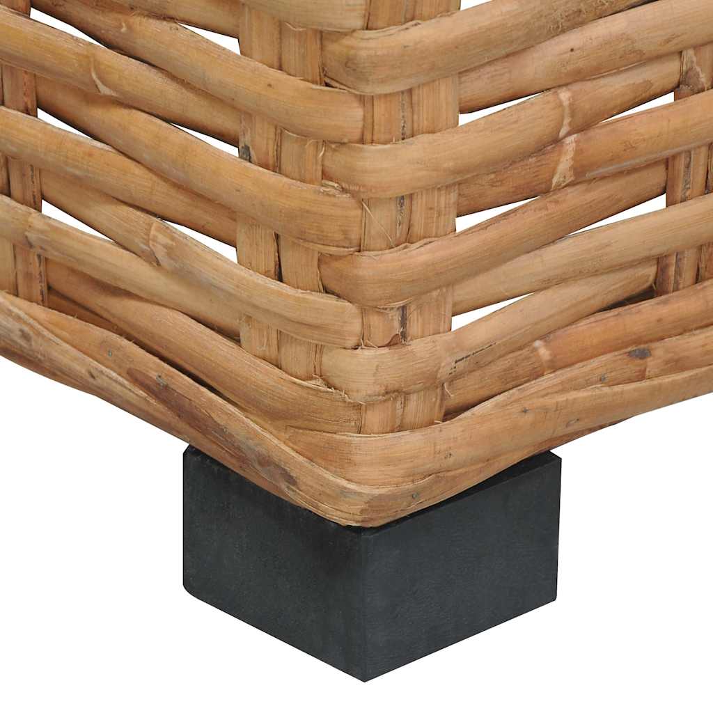 vidaXL Hoekbank met kussens natuurlijk rattan