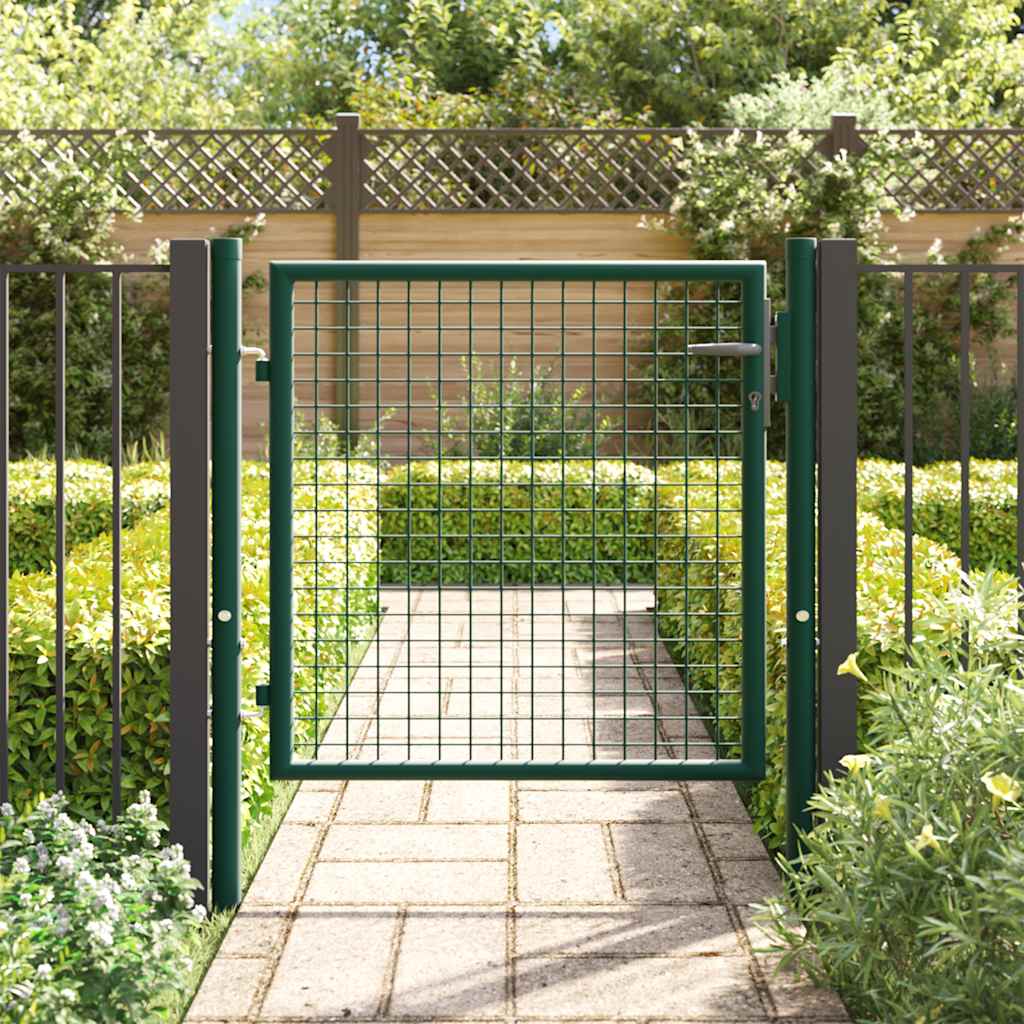vidaXL Hekpoort acier 100x75 cm vert