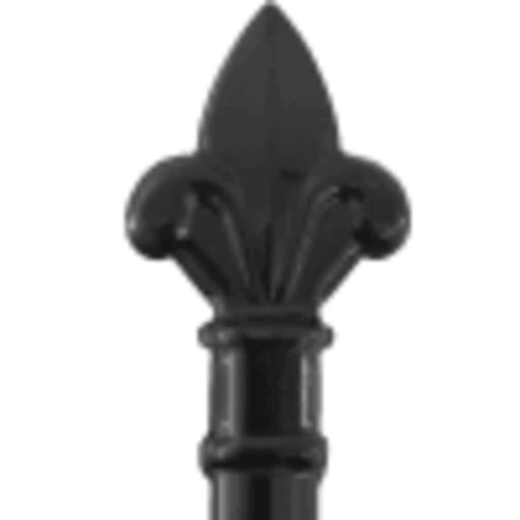 vidaXL Double Gate with Spear Top 299.5x224.5 cm Steel Black