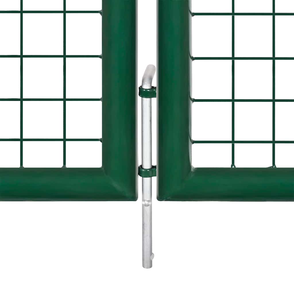 vidaXL Mesh Garden Fence Steel 400x75 cm Green