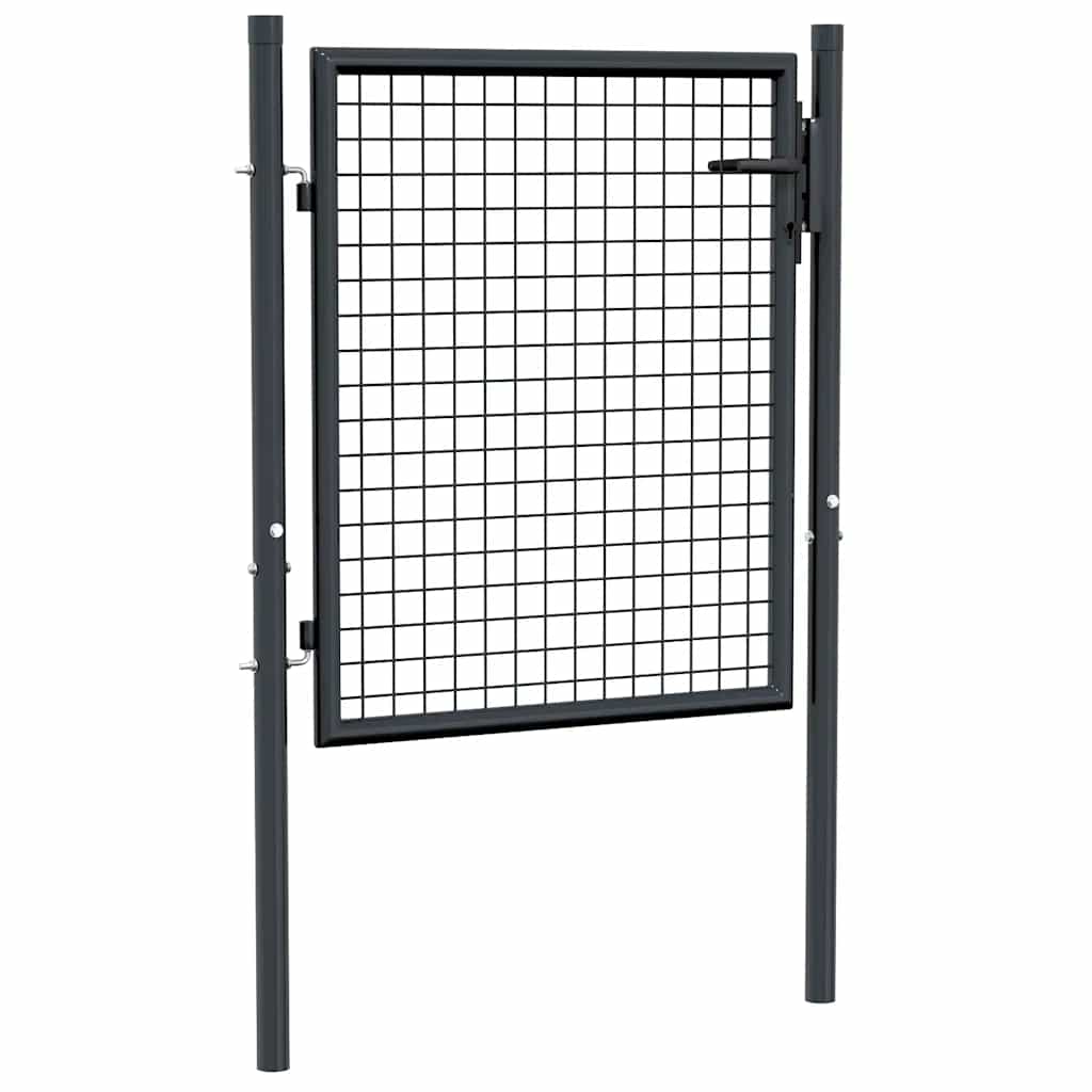 vidaXL Garden fence mesh galvanized steel 100x75 cm grey