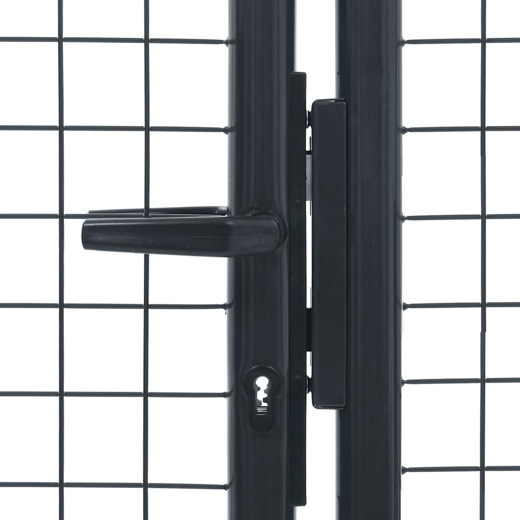 vidaXL Tuinhek van gaas gegalvaniseerd staal 400x75 cm grijs