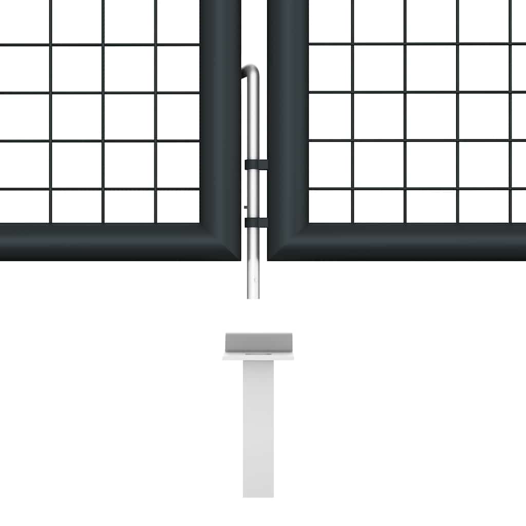 vidaXL Tuinhek van gaas gegalvaniseerd staal 400x75 cm grijs