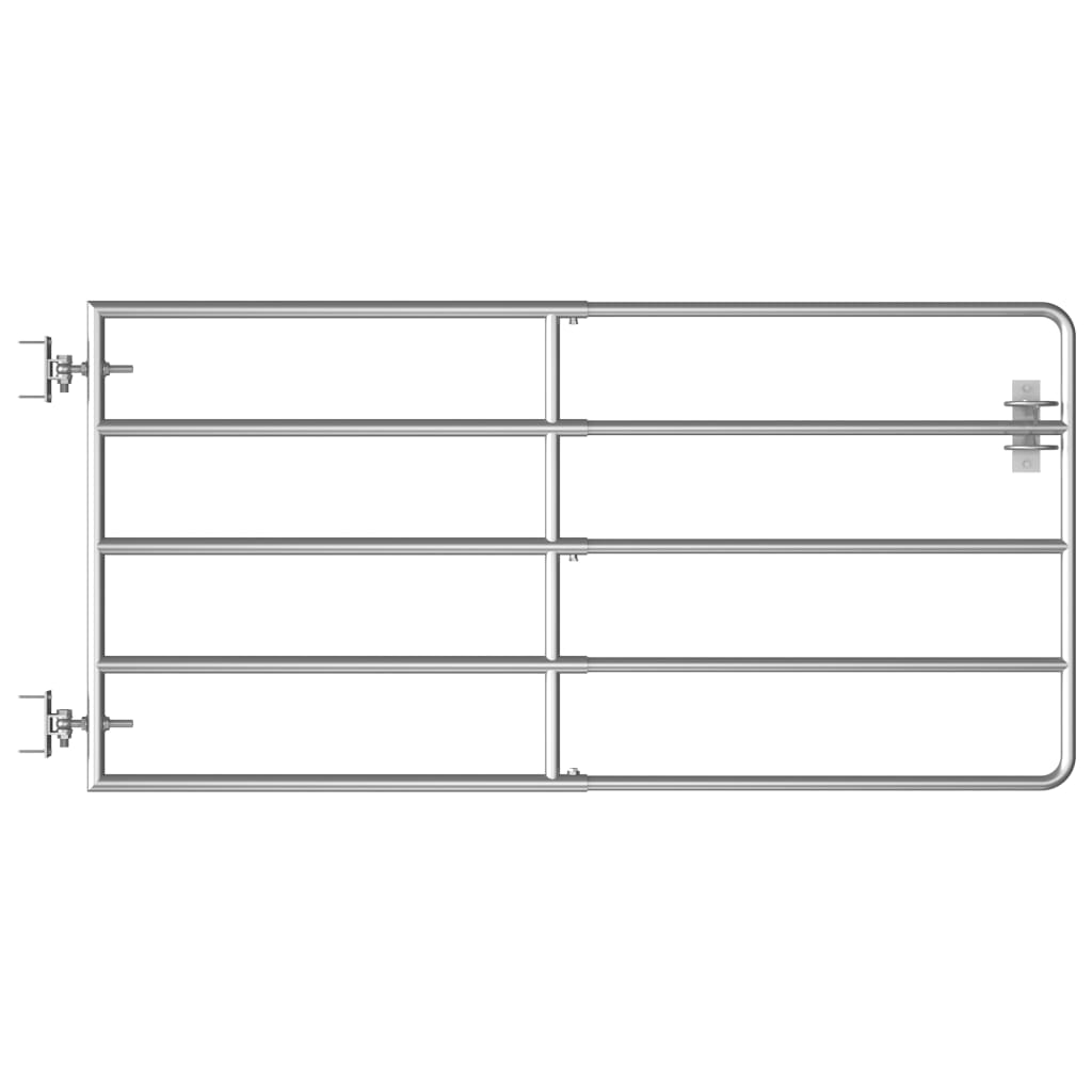 vidaXL Porte avec 5 supports (95-170)x90 cm acier inoxydable couleur argent