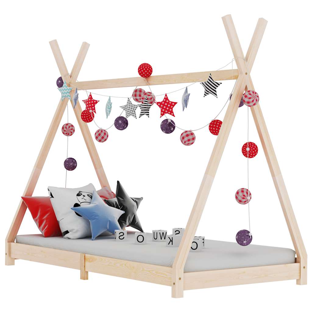 vidaXL Kids' Bed Frame Solid Pine Wood 70x140 cm