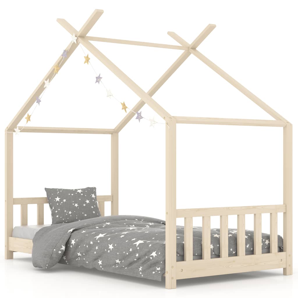 vidaXL Kids' Bed Frame Solid Pine Wood 70x140 cm