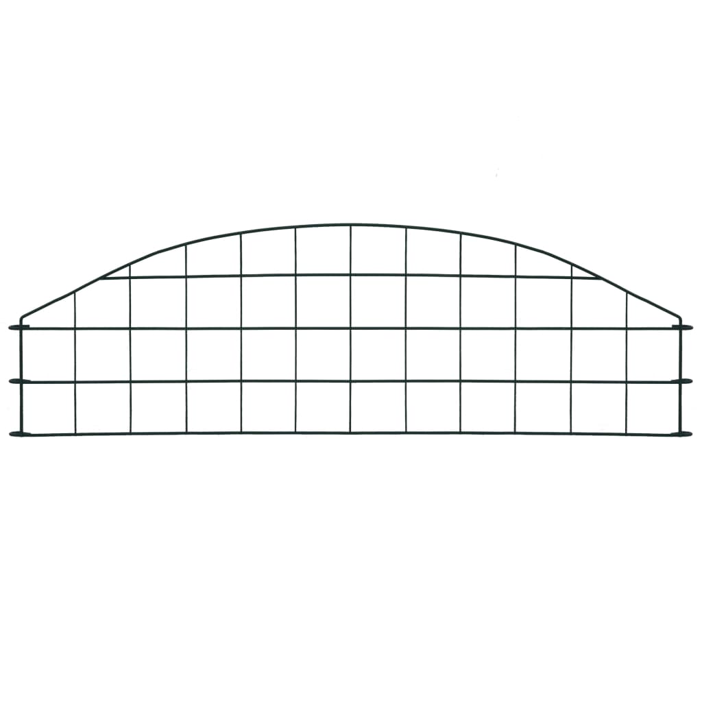 vidaXL Fencing Set Curved 77.3x26 cm Green
