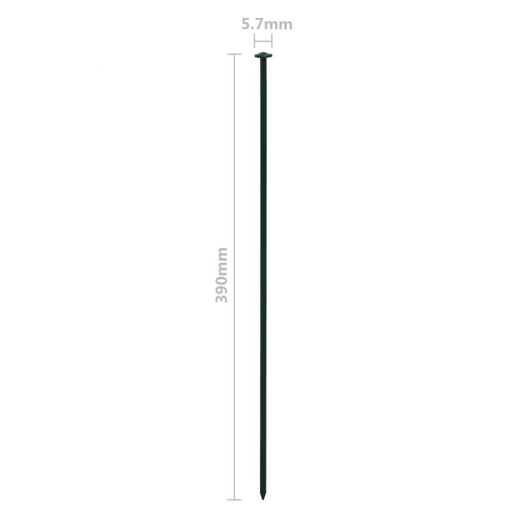 vidaXL Fencing Set Curved 77.3x26 cm Green
