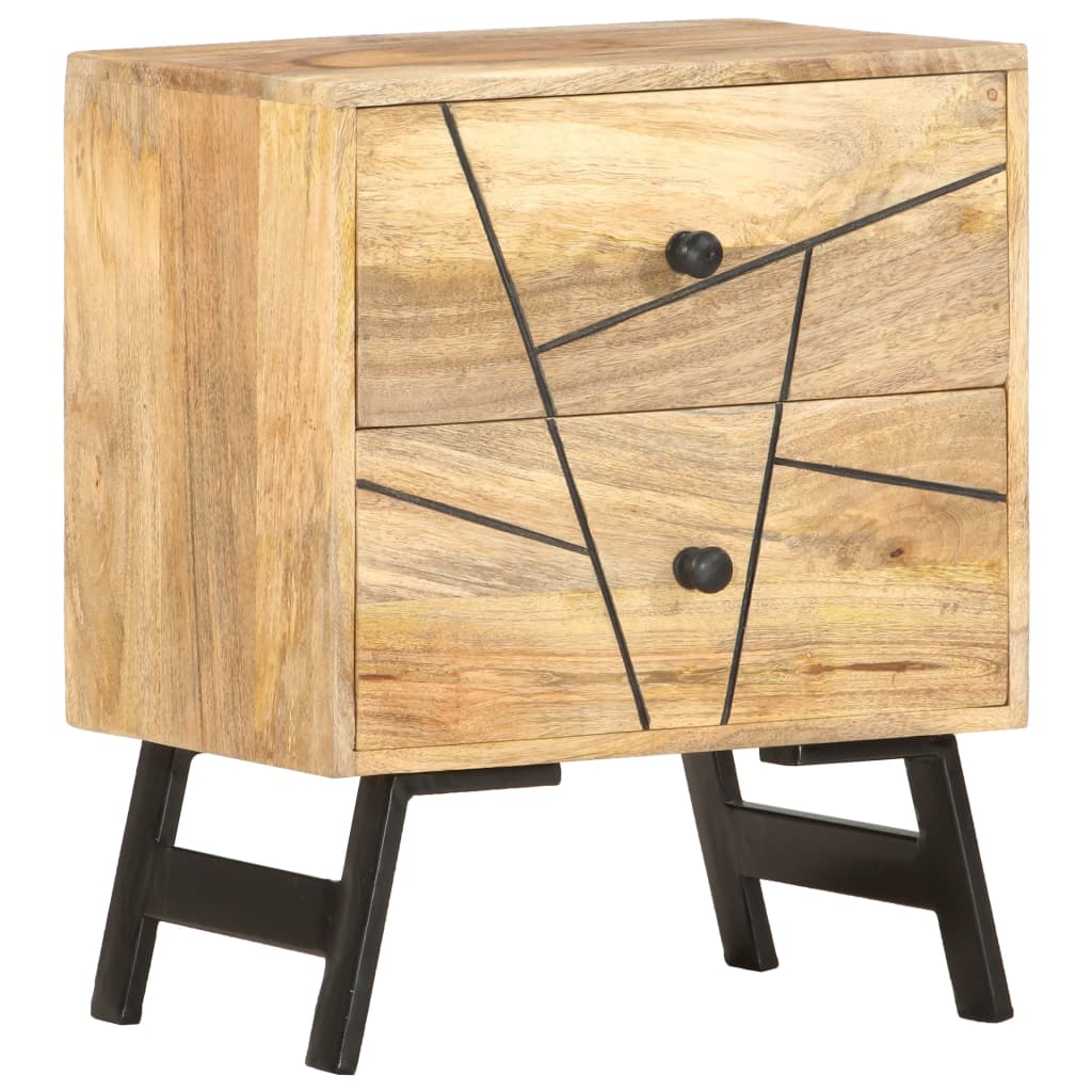 vidaXL Nachtkastje 40x30x50 cm massief mangohout