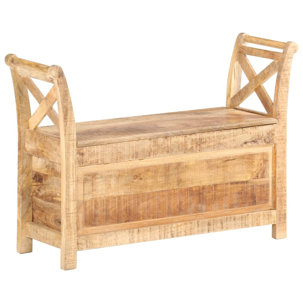 vidaXL Hallway Bench 103x33x72 cm Solid Mango Wood