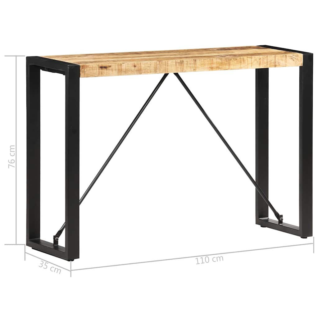 vidaXL Wandtafel 110x35x76 cm massief mangohout