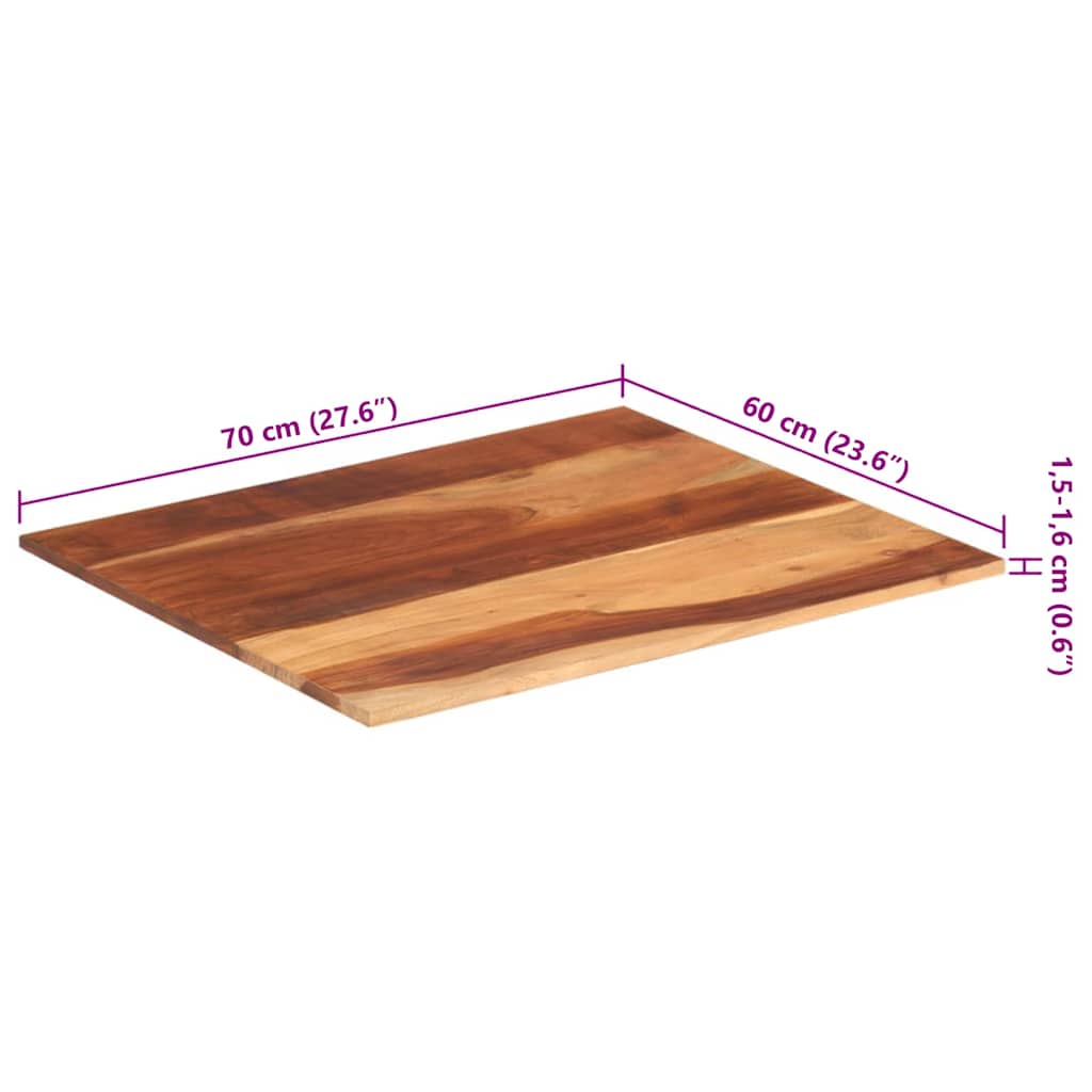 vidaXL Tafelblad 15-16 mm 60x60 cm massief acaciahout