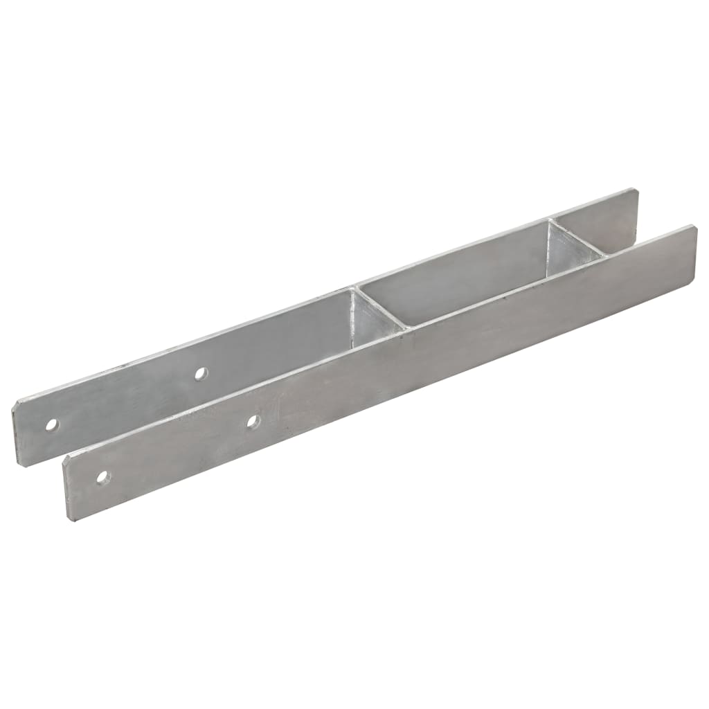 vidaXL Ground Anchors 6 pcs 7x6x60 cm Galvanized Steel Silver-coloured