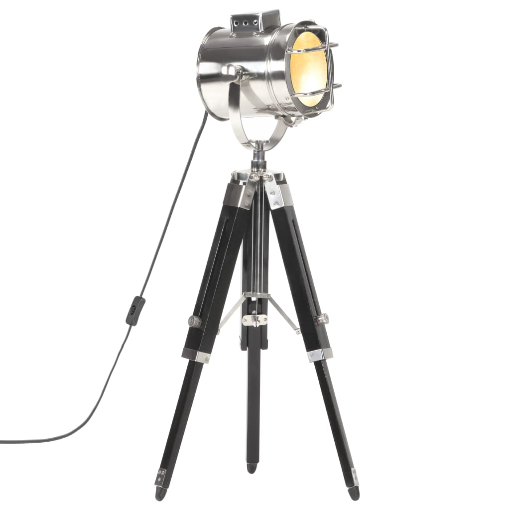 vidaXL Tripod Floor Lamp 69 cm Solid Mango Wood Black