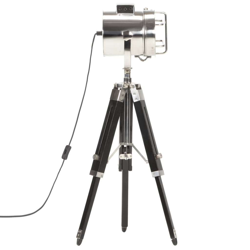 vidaXL Tripod Floor Lamp 69 cm Solid Mango Wood Black