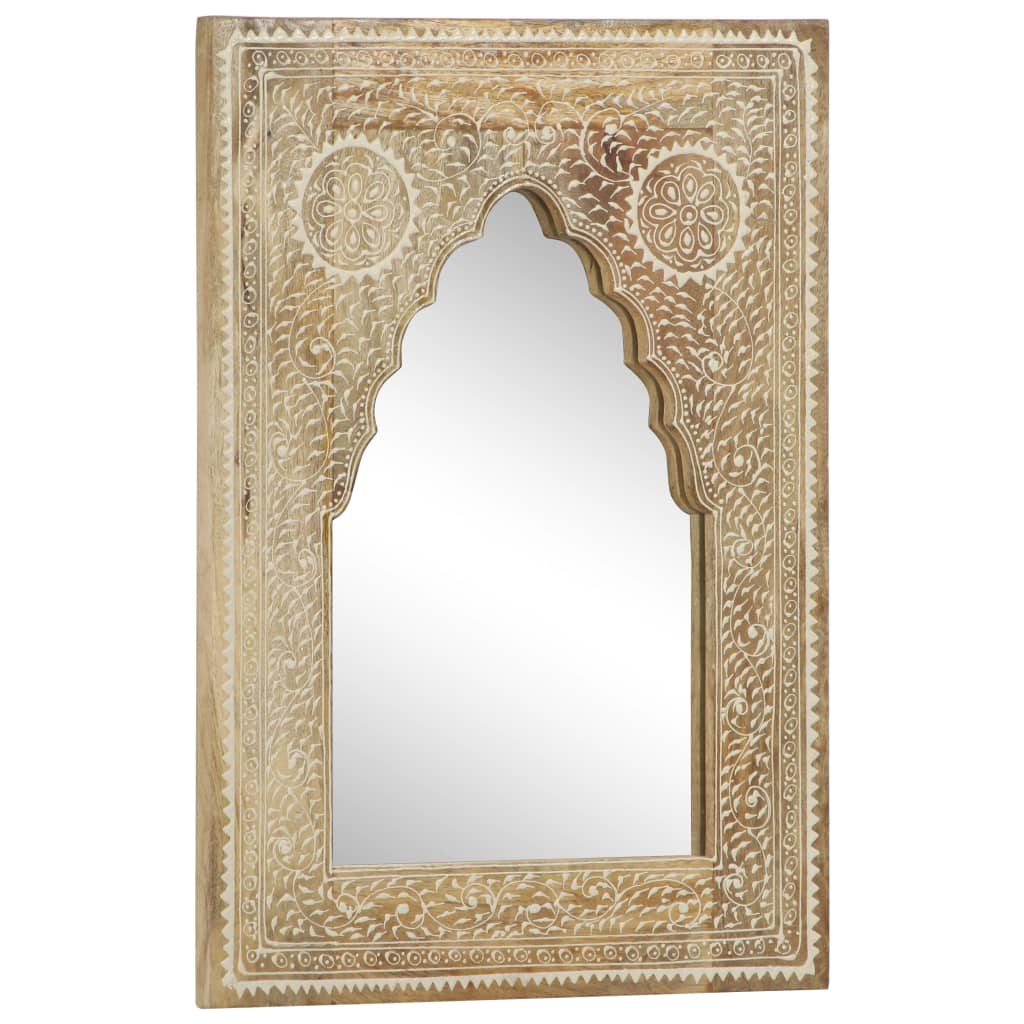 vidaXL Hand-Painted Mirror 40x55 cm Solid Mango Wood