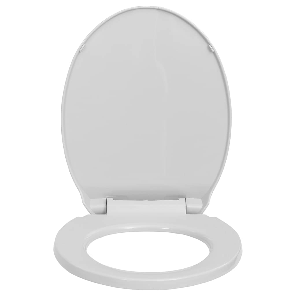 vidaXL Soft-close Oval Toilet Seat Light Grey