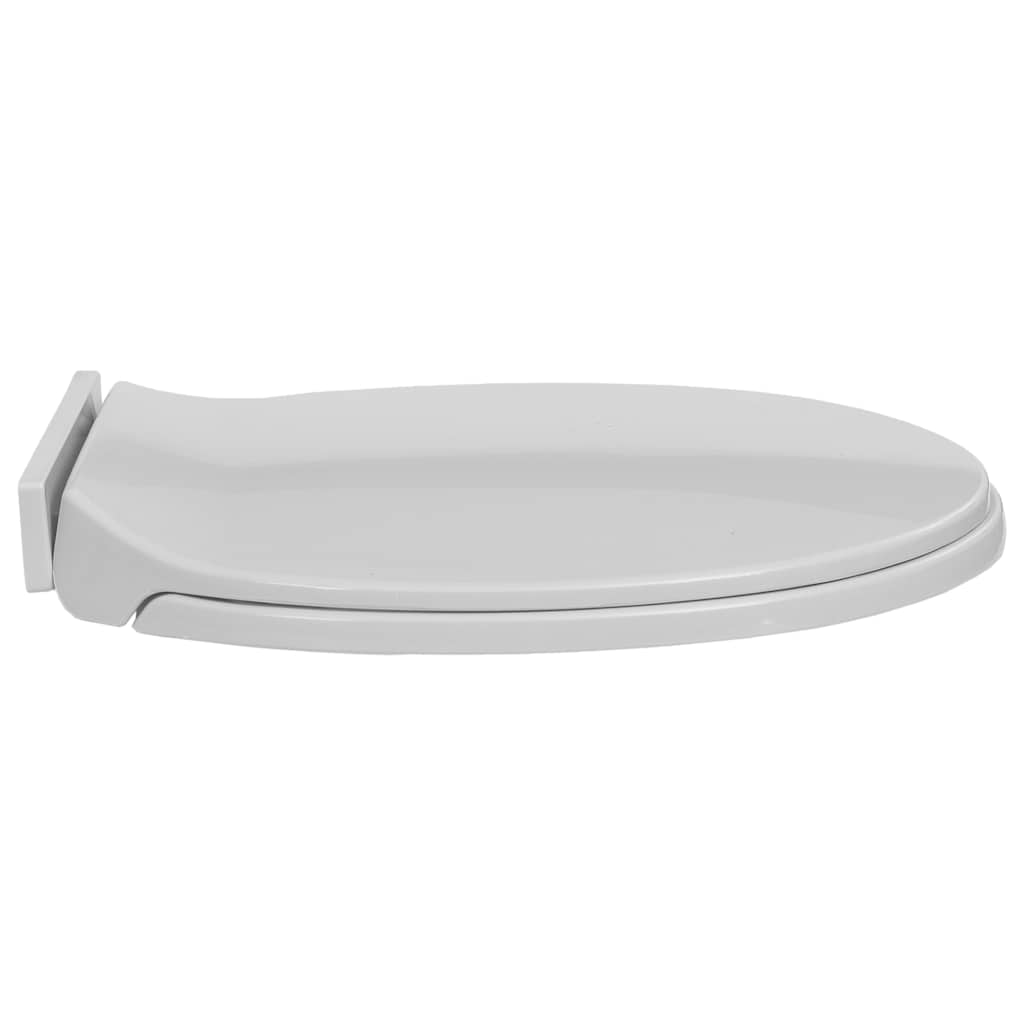 vidaXL Soft-close Oval Toilet Seat Light Grey