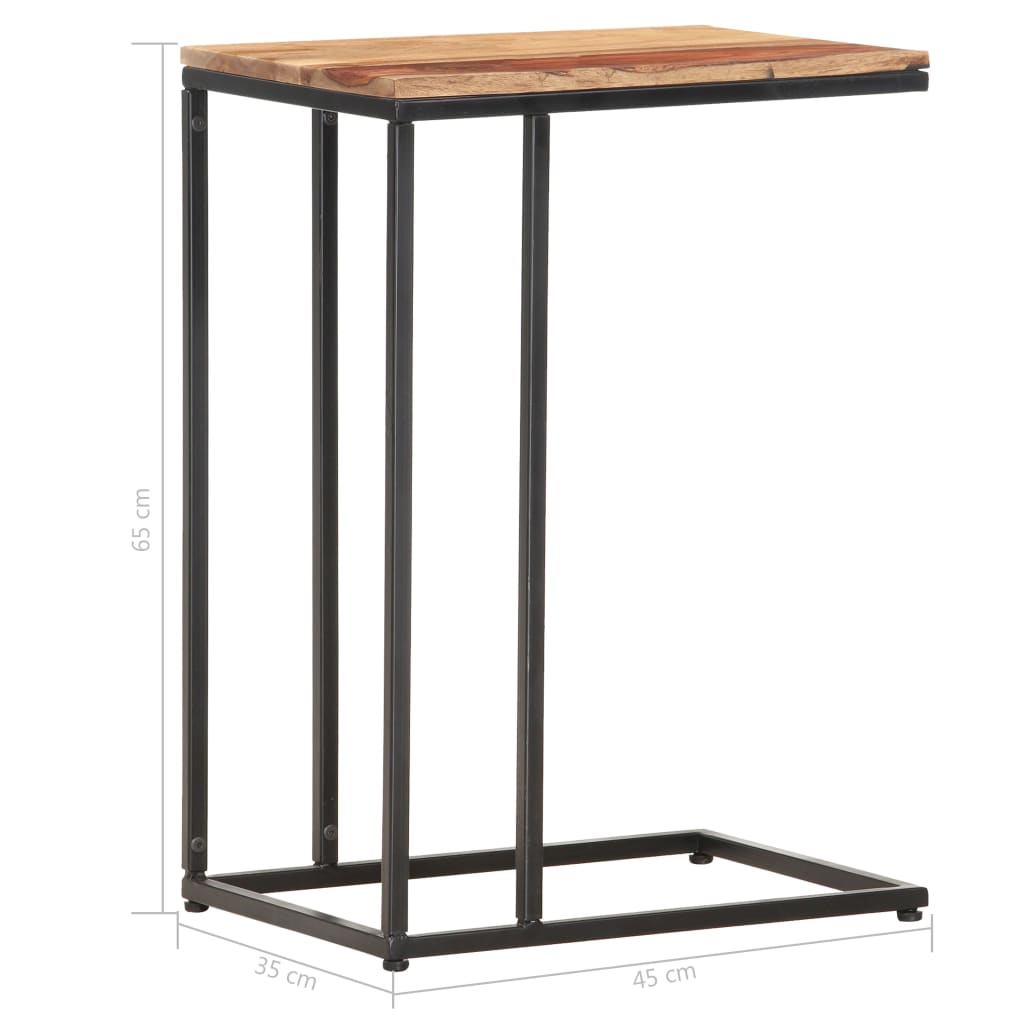 vidaXL Bijzettafel 35x45x65 cm massief hout