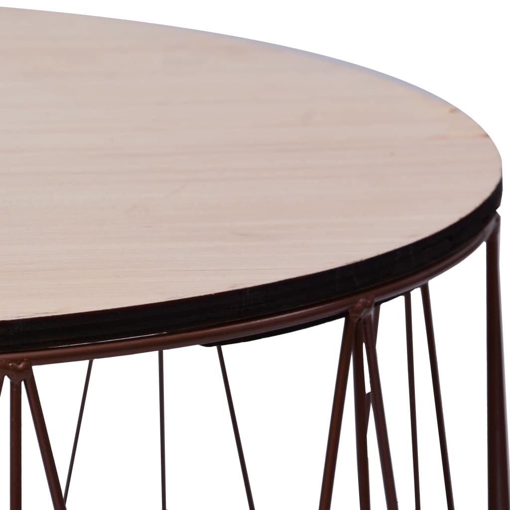 vidaXL Salontafels 2 st koperkleurig