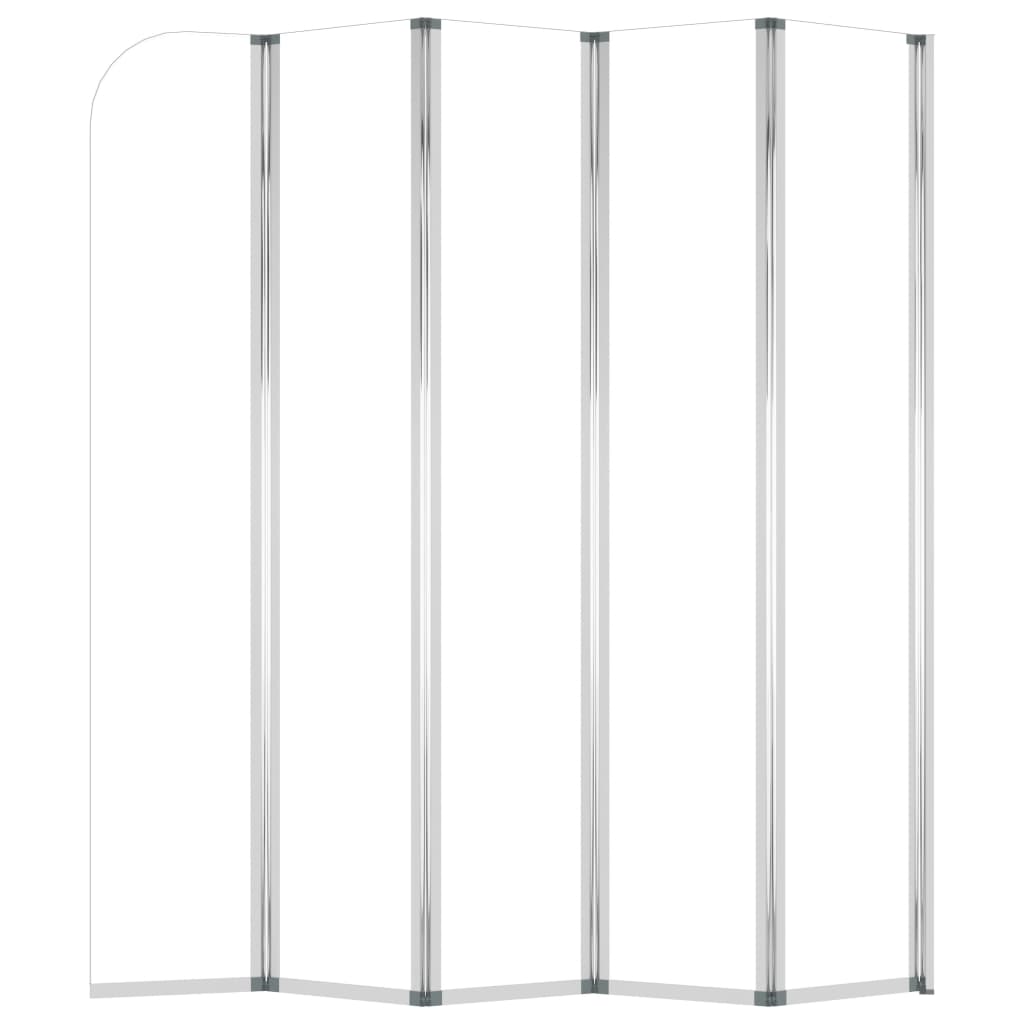vidaXL Bath Screen 120x140 cm Tempered Glass Transparent