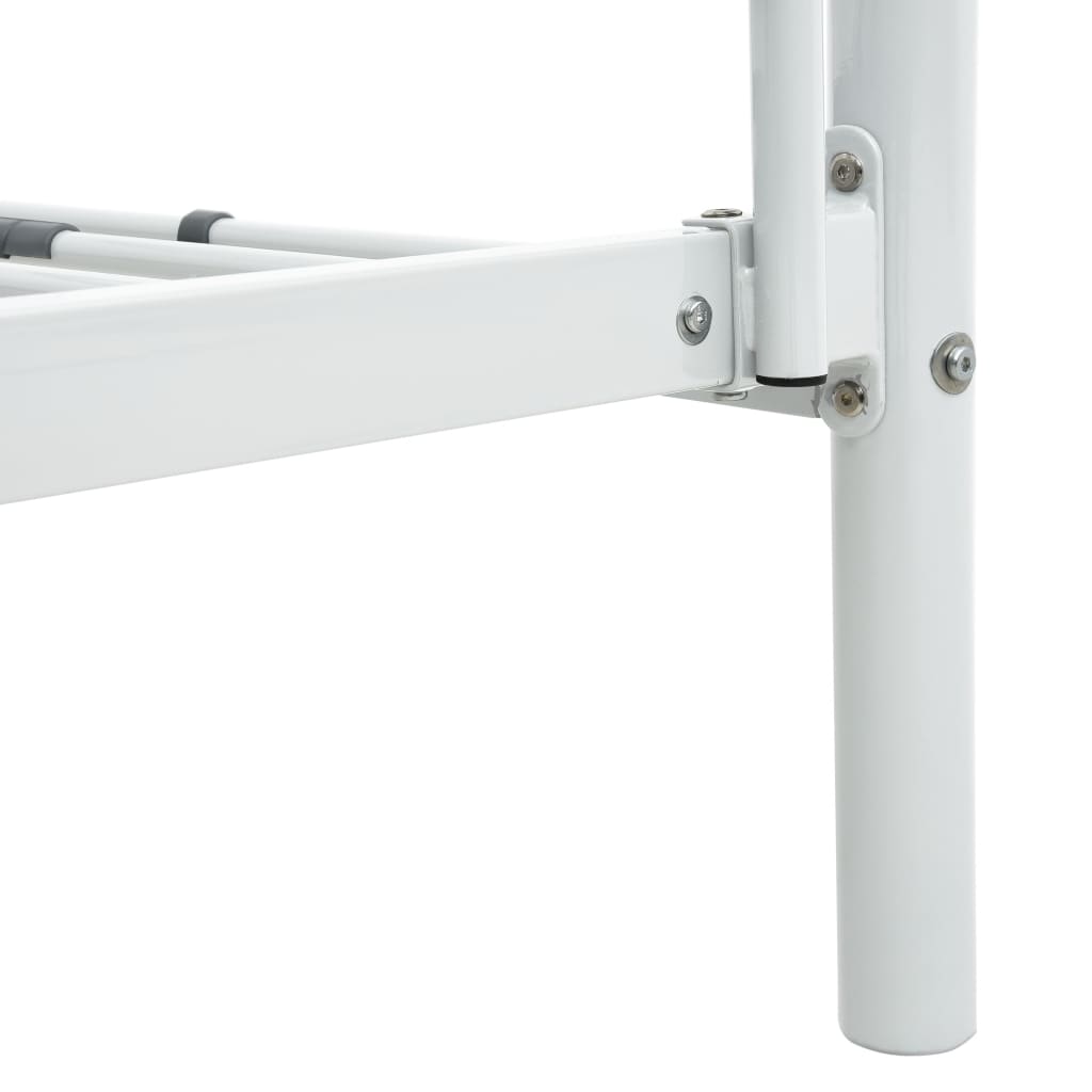 vidaXL Bunk Bed Frame Metal White 140x200 cm/90x200 cm