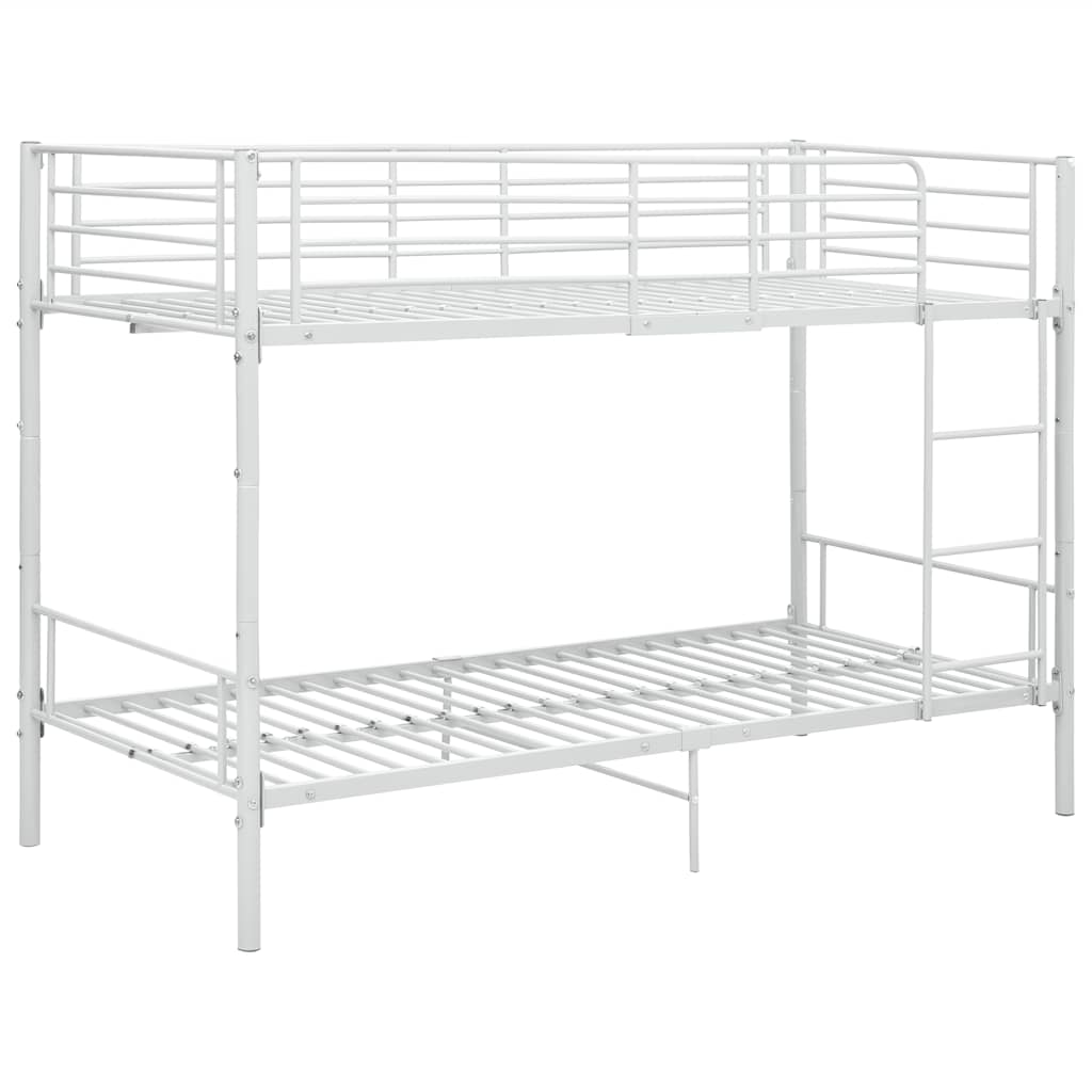 vidaXL Bunk Bed Metal White 90x200 cm