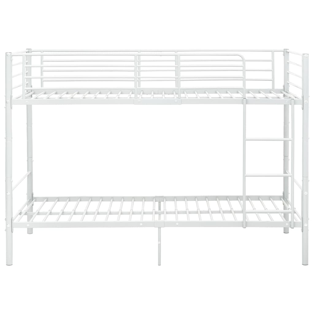 vidaXL Bunk Bed Metal White 90x200 cm