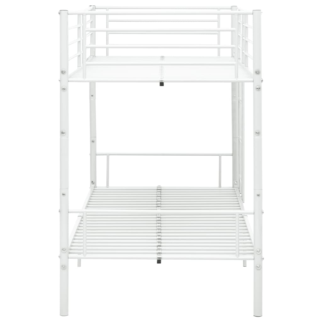 vidaXL Bunk Bed Metal White 90x200 cm