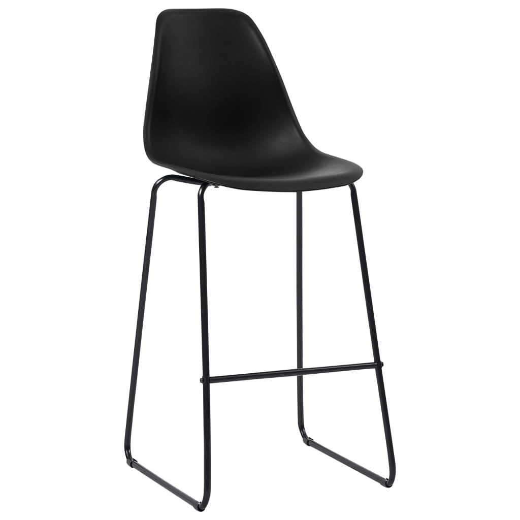 vidaXL Barstoelen 6 st kunststof zwart